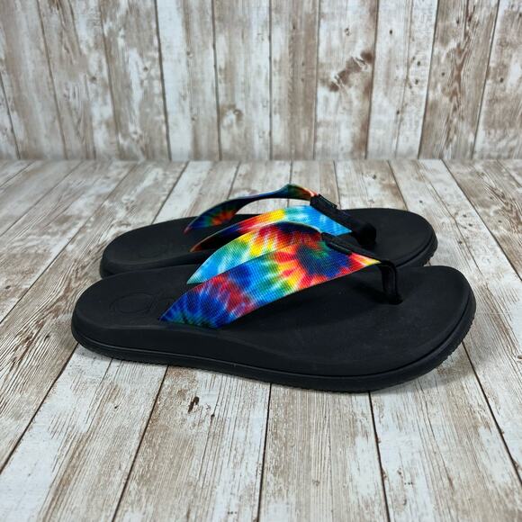 Chaco‎ rainbow flip flops Womens 7 - Picture 1 of 7